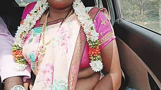 i got this sexy indian bhabi in saree car she whisperin dirty telugu romance talk to me