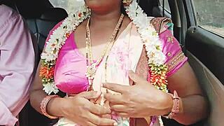 i got this sexy indian bhabi in saree car she whisperin dirty telugu romance talk to me
