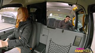 😍 guy with huge tongue makes me cum so hard in this taxi ride! female fake taxi pov