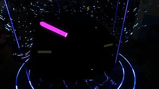 i'm like totally checking out this hot girl in the garage during cyberpunk vr sex game