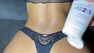 oiled brazilian housewife rides friend's cock while husband watches her tight ass