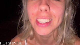 Four huge titted blondes and redhead orgy kissing in the forest?