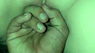 watch my wife squirt hard while i toy her wet pussy up close