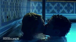 Celebrity babe cums hard from creampie fuck right after her swimming lesson in HD!