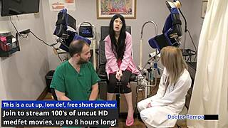 dr tampa gives alexandria wu a full university entrance physical with pussy spread and gaping