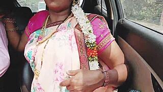 i got this sexy indian bhabi in saree car she whisperin dirty telugu romance talk to me