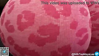 big ass asian teases in tight leggings showing curves