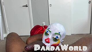 bald ebony clown cleo panda's bbc deepthroat anal savagery