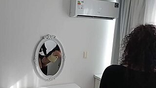 big cock trv fucks my thong-on barefoot body, busty big ass latina brunette