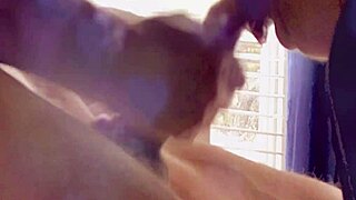 Girlfriend Deepthroats Long Uncut Monster Cock While Relaxing Closeup.