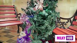 This Christmas she gifts you a hot fuck session