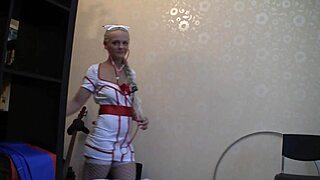sexy nurse rides cock cowgirl in hospital for quickie cure