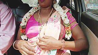 i got this sexy indian bhabi in saree car she whisperin dirty telugu romance talk to me