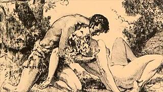 Detailed Vintage Erotic Drawings from Antique Retro Sensual Collections