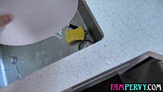 Bored Petite Blonde Stepsister's Small Tits Bounce as Horny Stepbro's Monster Cock Rails Her Tight Teen Pussy Doggystyle Feet Fetish
