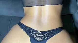 oiled brazilian housewife rides friend's cock while husband watches her tight ass