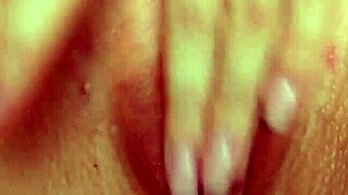 pink pussy girl masturbates to intense close-up orgasm squirt
