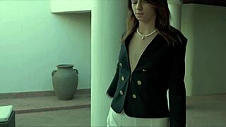 after wild doggystyle he blasts cum on her pierced small tits belly