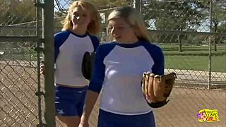 two fit baseball studs join horny blonde lesbian for naughty threesome toy licking orgasms