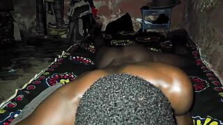 guy pounds his bed raw with monster cock at night solo