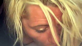 pretty hooker spits cum back on dick after car blowjob