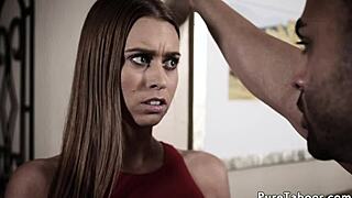 Ever wonder how a cute glam teen gets drilled deep in taboo milf threesome riding cowgirl and missionary?