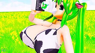 Ever wonder how cow cosplay milks belly expansion and huge tits in cowgirl ride?