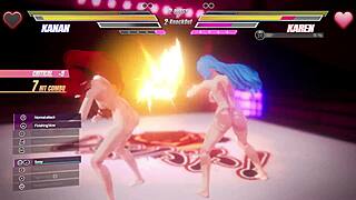 lesbian futanari muff dive fingering battle ends in wet pussy orgasms 🔥💦