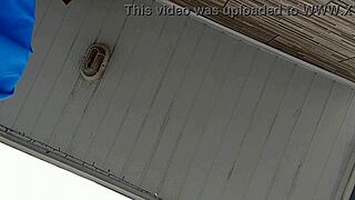 phone records stepmom cleaning sidewalk publicly in see-through maid outfit