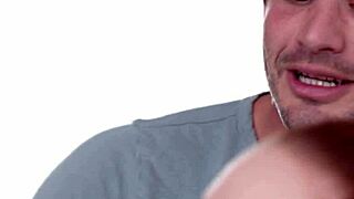 big cock guy gets wife madison morgan and babe scarlett sage threesome surprise