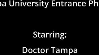 Tampa University Slut Spreads Shaved Pussy Gaping in Latex Exam