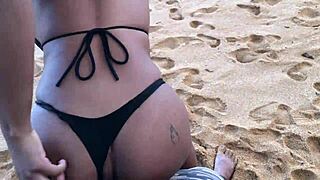 i met this stunning beach brunette and we ended up fucking hard