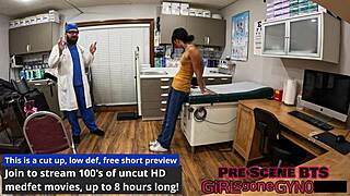 Tampa University Slut Spreads Shaved Pussy Gaping in Latex Exam