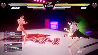 lesbian futanari muff dive fingering battle ends in wet pussy orgasms 🔥💦