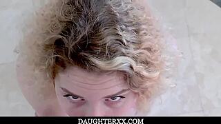 so this hot stepdaughter sage andrews ends up creampied deep by stepdad