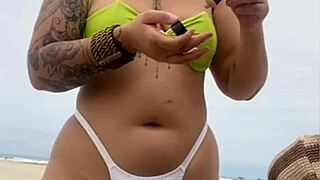 the virgin pounds my ass right in front of my husband on the beach
