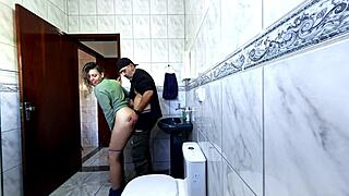 God my step-niece in the bathroom needs this rub and dry hump so bad right now