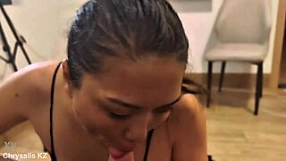 A skilled Asian woman delivers unforgettable oral pleasure to her partner in passionate WMAF exchange.