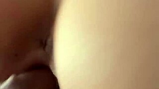POV first person view fucking wife tight pussy cumming twice inside creampie
