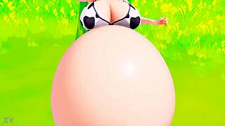 Ever wonder how cow cosplay milks belly expansion and huge tits in cowgirl ride?