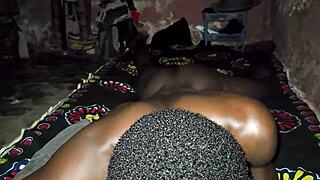 guy pounds his bed raw with monster cock at night solo