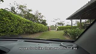 hot colombian melany latina swaps car wash for group pussy licking and fucking
