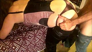 Wanna see my sexy black and gold thong in doggystyle with dirty talk?