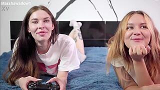 Ever wonder why she skips games for wet pussy licking and tight fingering fun?