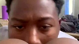 sexy ebony whore gets ass licked footjob deep bbc pounding and brutal face fuck