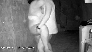 hey check out this hidden cam of stepmom fucking stepson in alley