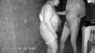 hey check out this hidden cam of stepmom fucking stepson in alley