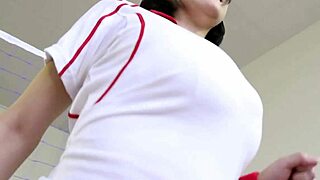 Hey, imagine those monster japanese tits bouncing wild in secret volleyball practice footage - can you handle it?