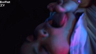 Naughty BBW Latina Worships Feet Licks Toes Then Scissors Wet Pussy Gaping