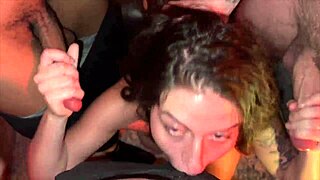 Hairy Pussy Slut Raided by Halloween Intruders